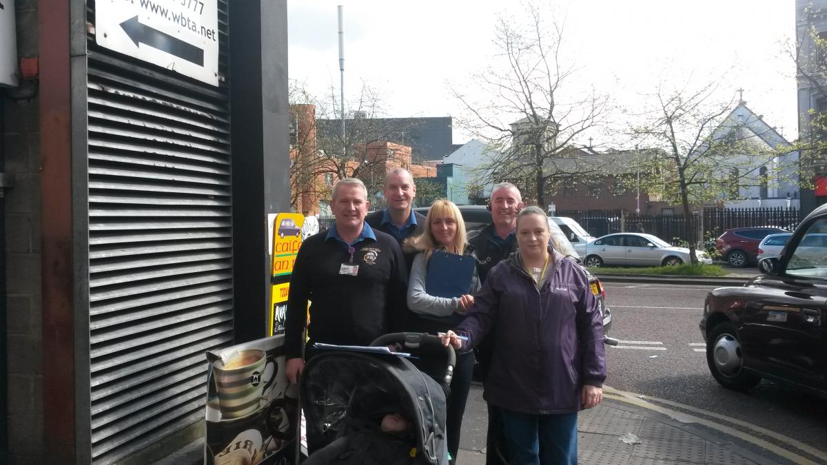 Black taxi drivers and passengers support