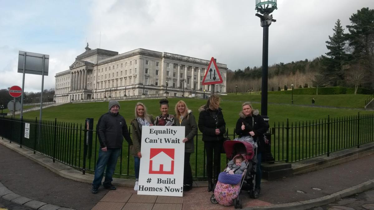 Equality Can't Wait families at Stormont
