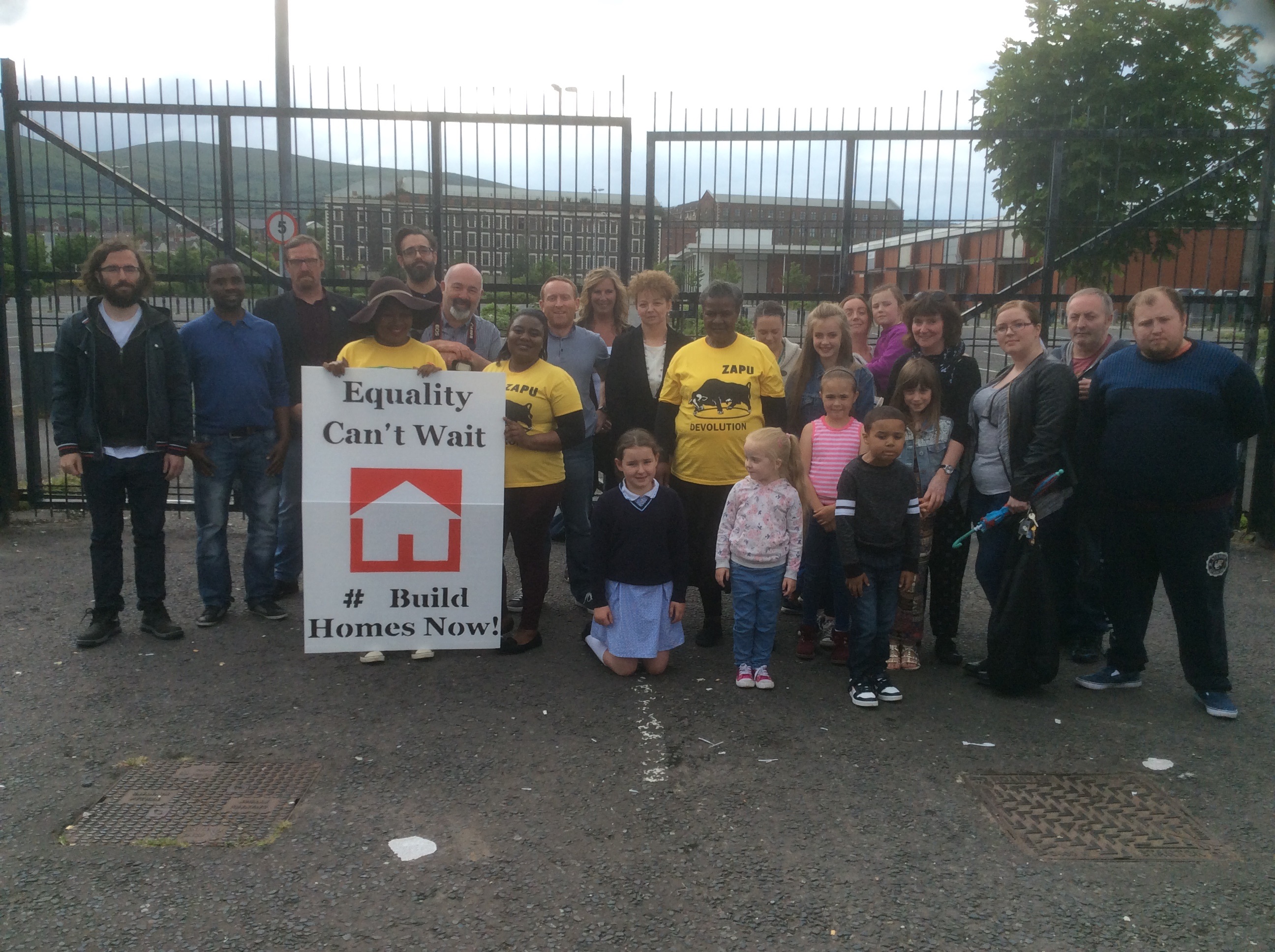 Equality Can't Wait group at Hillview site in North Belfast